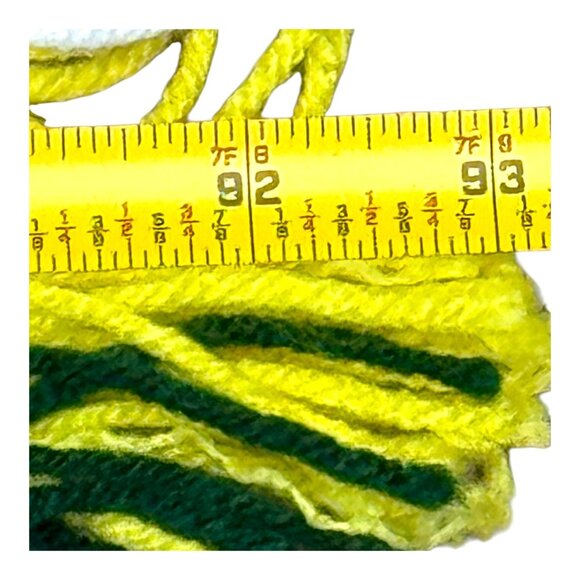 Green Bay Packers Handmade Crochet Scarf NFL Fan Team Logo & Fringe Stripes VTG - Picture 3 of 6